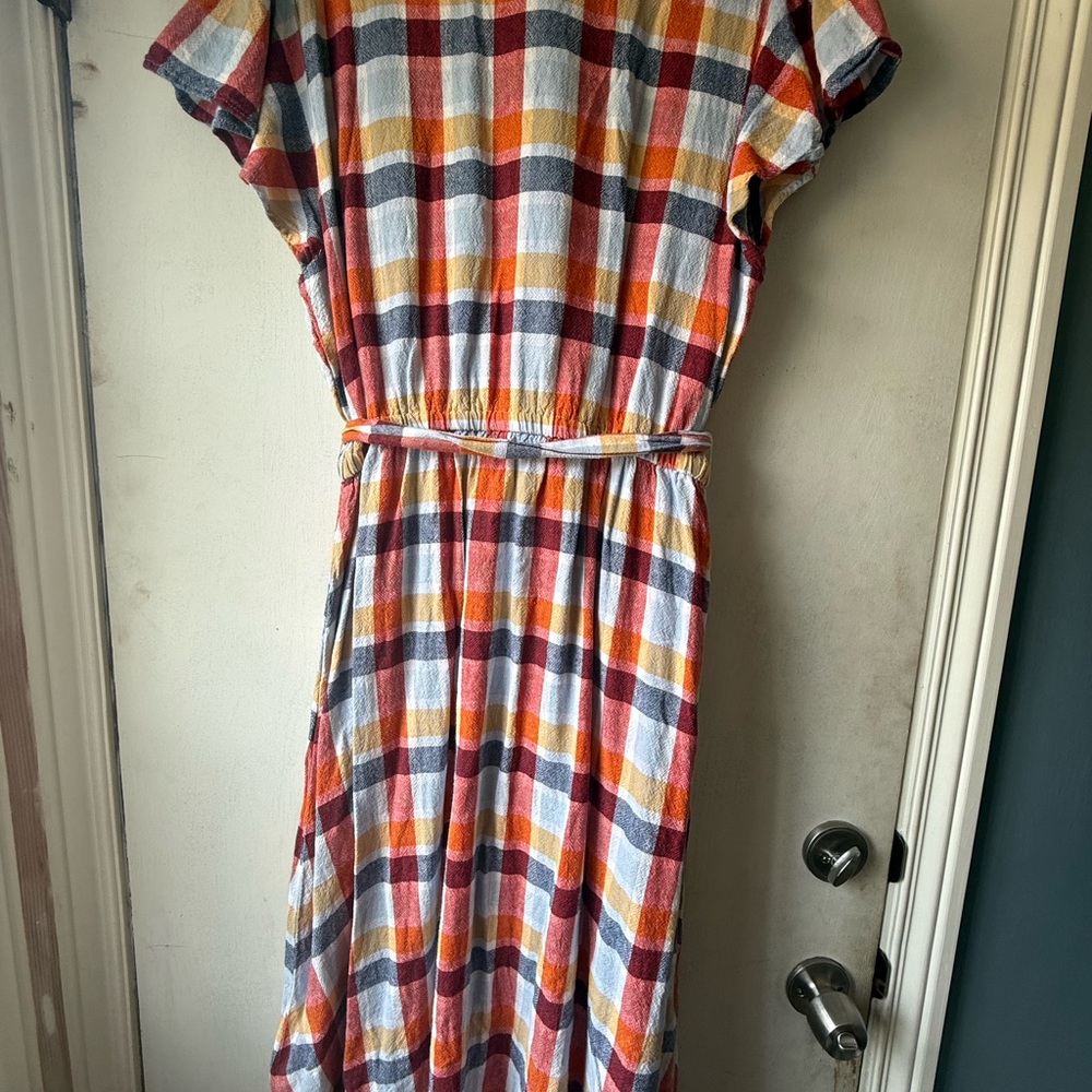Lane Bryant Multicolor Plaid Midi Dress